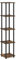 Furinno Turn-N-Tube 5-Tier Corner Square Rack Display Shelf with Round Tube, Amber Pine/Black