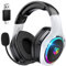 Cuffie Gaming Wireless per PC/Ps5/Ps4, Cuffie Wireless con Microfono 2,4 GHz+Bluetooth 5.4 Dual Mode, Suono Surround 7.1, Latenza Ultrabassa, Durata 40 Ore+
