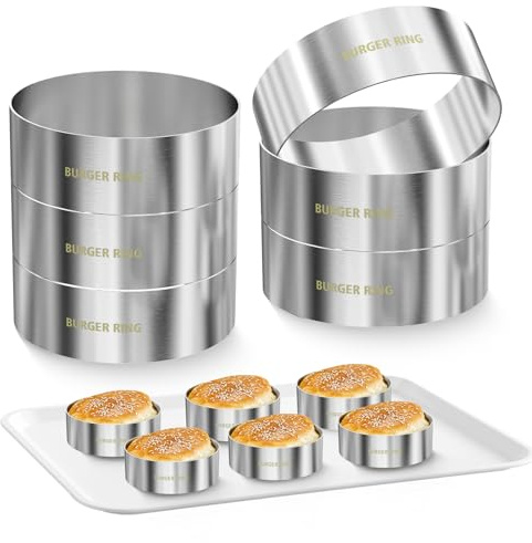 diatomiteco Burger Bun Ring, Barbecue Tool, Made with Stainless Steel