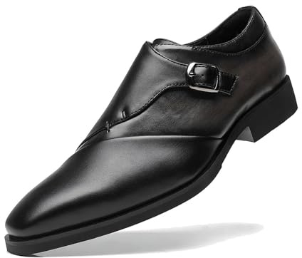 SANNAX Chaussures de Costume pour Hommes Business Lacets Chaussures Basses Oxford Classic Leather Shoes Chaussures de Mariage Formelles