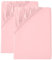2 Pack Double Fitted Sheet (30cm) - Ultra Soft Microfibre Bed Sheets, Elasticated Corners, Shrink and Fade Resistant, Wrinkle-Resistant, Breathable for Double Beds (Double, Pink)