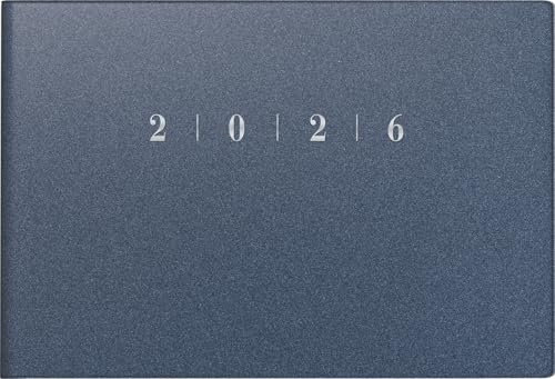 rido/idé Taschenkalender Mod. Septimus 2026 | A6 quer, Kunststoff, blau