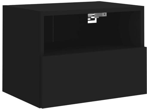 Helloshop26 Meuble TV multimédia étagère télévision Buffet téléviseur Salle à Manger Salon Chambre Mural 40 x 30 x 30 cm Bois d'ingénierie Noir 02_0027764