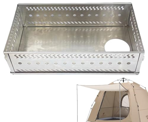 Sauna Stone Stand - Folding Stainless Steel Rock Basket for Sauna Heater Firewood | Heavy Charcoal Fire Harvest for Sauna, Steam Bath Outdoor