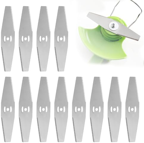 Lot de 12 lames de rechange en métal pour débroussailleuse électrique de 150 mm