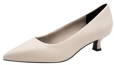 MARCO TOZZI Damen Pumps weiches Feel Me Fußbett Leder Leder Decksohle weiches Innenfutter Modern