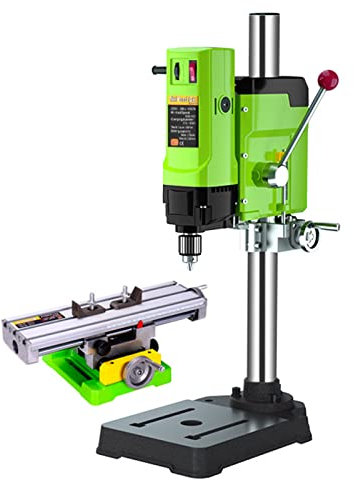 Mini Bench Drill Press with Vise and Slide Table - Rotary Tool Workstation for Bench Work and Repair - Ideal for DIY Projects and Precision Drilling