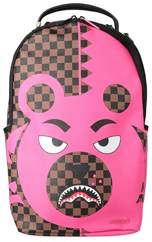 SPRAYGROUND Zaino Pink Bear Shark in pelle vegana marrone