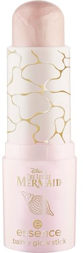 essence Disney THE LITTLE MERMAID balmy glow stick, Highlighter, Nr. 01, Nude, glänzend, strahlend, strahlend frisch, vegan, ohne Parabene, ohne Mikroplastikpartikel, Nanopartikel frei, 1er Pack (8g)