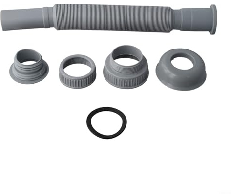Ablaufverbinder für Küchenspüle, entworfen für Kompatibilität mit 32 mm, 45 mm und 56 mm Gewinde-Ablaufsystemen und Armaturen