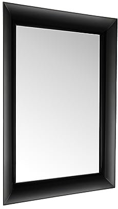 Kartell Francois Ghost, Wall Mirror, 88 x 111 cm, Schwarz Undurchsichtig glänzend