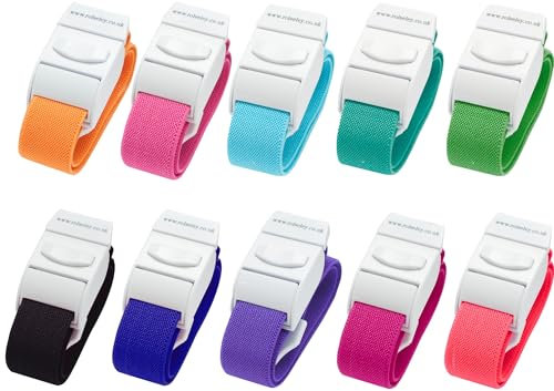 ROLSELEY - Pack de 10 bandas para torniquetes, 10 colores