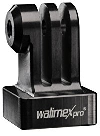 Walimex pro Aluminium GoPro Stativadapter - eloxiertes Aluminium, 1/4 Zoll auf GoPro Mount, geeignet für GoPro Hero 11 10 9 8 7 6 5 4 3+, Session und andere kompatible Action Cams