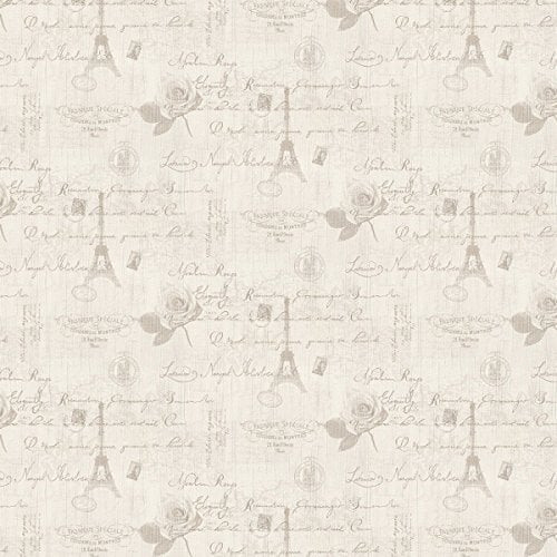 MyTinyWorld Pack of 5 Dolls House Light Grey Vintage French Themed Wallpaper Sheets