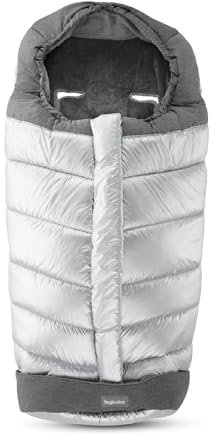Inglesina Thermischer Winterfußsack für Kinderwagen, Grau, Wasserdichtes Gewebe, Warmes Weiches Innenfutter, 47 x 95 cm