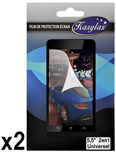 KARYLAX Seluxion - Confezione di 2 pellicole protettive da Tagliare, universali per Smartphone