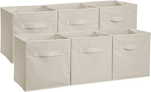 BRIAN & DANY Faltbare Aufbewahrungsbox in Würfelform, 6er-Pack, Hellgelb, 31 x 31 x 31 CM