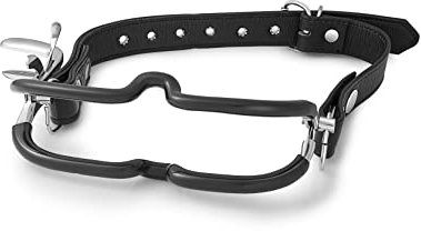 Bâillon buccal Écarteur avec protège-dents Collier en cuir Rimes de bondage Manilles de bondage Érotisme Sex toys (MS1)