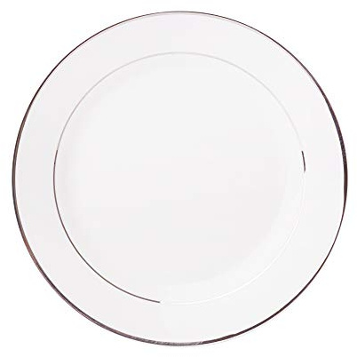 AMBITION Dessertteller Aura Silver 16,5 cm Essteller Kuchenteller Frühstückteller Porzellan modern elegant
