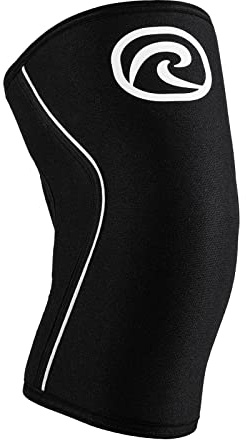 Rehband Power Max Kniebandage Kraftsport 7mm SBR/Neopren, wettkampfgeeignet, Knee Sleeves für Bodybuilding, Powerlifting, Crossfit & schweres Gewichtheben, Farbe:Schwarz, Größe:XXL