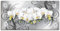 ARTLAND Wanddeko Leinwand Bilder Wandbild 60x30 cm Querformat Abstrakte Bilder Blumen Blüte Orchideen Kunst Abstrakt Weiß U1QV