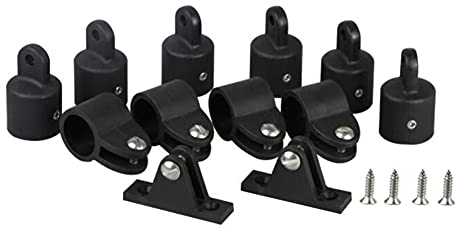 Boat Top Fittings Hardware Set, Bimini Top Faucets 12pcs/set 1''/7/8 Inch High-strength Nylon Plastic Marine Accessories Boat Canopy Cover Kit