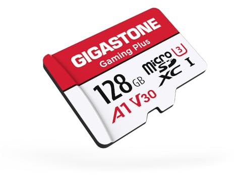 GIGASTONE 128GB Gaming Plus Memory Card for Switch 1, Steamdeck, 4K Video UHS-I A1 U3 V30 C10 MicroSDXC