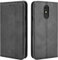 HualuBro Handyhülle für LG Q7 / Q7+ Plus - Magnetische Leder Schutzhülle, Klapphülle, Flip Case Cover mit Stoßfest-Funktion - Schwarz
