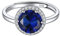 ChicSilver Silber Fingerring mit Rund Tansanit Gebursstein Damen Mädchen verstellbarer Ring für Braut Mama Schwester