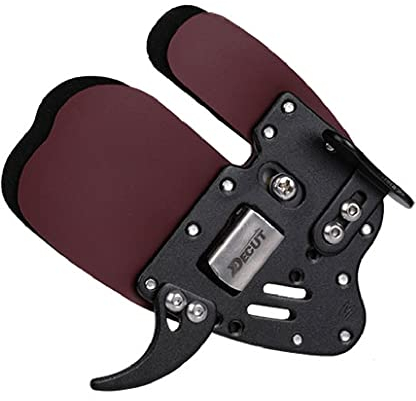 SHARROW Bogenschießen Fingertab aus Leder Fingerschutz Handschutz Einstellbare Handschuhe Finger Tab für Recurvebogen RH/LH (M, Schwarz/Linke Hand)