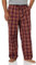 Amazon Essentials Herren Gewebte Straight-Fit Pyjamahose Mit Taschen, Burgunderrot Rostfarben Plaid Mischen, S