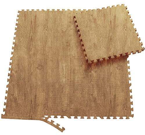 Sporttrend 24® 4 Schutzmatten ohne Randstücke Set braun QMU004 60x60x1cm | 1,44qm | Bodenschutzmatte Unterlegmatte Puzzlematte für Fitnessgeräte Sportgeräte Trainingsgeräte
