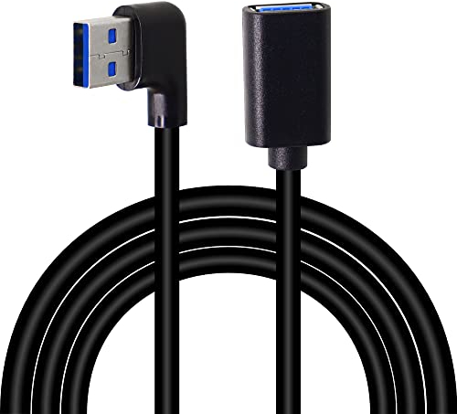 GELRHONR 90 Degree USB 3.0 Male to Female Extension Cable, Right Angle USB3.0 A Male to Female 5Gbps Data Cord Compatible for Laptop TV USB Disk Mouse Hard Disk-1M(Right/Female)