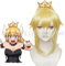Bowsette Prinzessin Bowser Peach Teresa Boos Cosplay Perücke Vollhaar Goldene Perücke Lange Bowsette Prinzessin Bowsette
