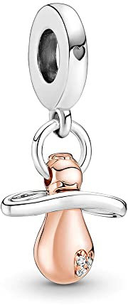 BEEUVIP Damen Der Schnuller Dangle Charm Anhänger für Armband 925 Sterling Silber Geburtsstein Charms Beads passend für Armband