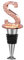 WishDeco Weinverschluss, Flaschenverschluss, Weinflaschenverschluss, Sektflaschenverschluss, Prosecco Geschenk für frauen, Weinliebhaber, Geschenk-Box, Rosévergoldung, Anfangsbuchstabe S