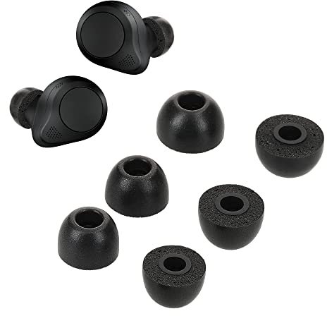 kwmobile 6X Ersatz In Ear Kopfhörer kompatibel mit Jabra Elite 85t - 3 Größen - Polster Ohrstöpsel In-Ear Ohrhörer - Schwarz