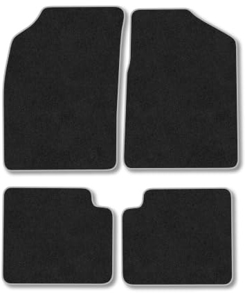 Fits Ford KA (2008-2013) Carpet Car Mats | Grey Edge Trim Tailored Fit Floor Mats Full Coverage Protection Accessories Easy Clean Anti Slip Made in the UK