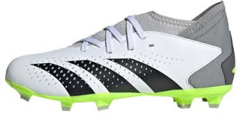 adidas Predator Accuracy.3 Firm Ground Boots, Scarpe da Calcio, Cloud White/Core Black/Lucid Lemon, 36 2/3 EU