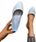 Minetom Damen Pumps Pointed Toe Kunstleder rutschfest Business Büro Flache Schuhe Ballerinas Elegant Bequem Hochzeit Abend Party Braut Schuhe A1 Blau 38 EU