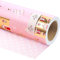 WRAPAHOLIC Wendbares Weihnachts-Geschenkpapier – Mini-Rolle – 43 cm x 90 m – rosa Haus und Punkte-Design mit Metallfolie Glanz für Weihnachten, Urlaub, Party Feier