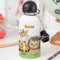Transparent Gift Botella de Agua Infantil Personalizada con Nombre Animales Selva Niño y Niña para Guardería. Cantimplora Niños. Regalo de Cumpleaños y Vuelta al Cole. Aluminio con Tapón y Pajita