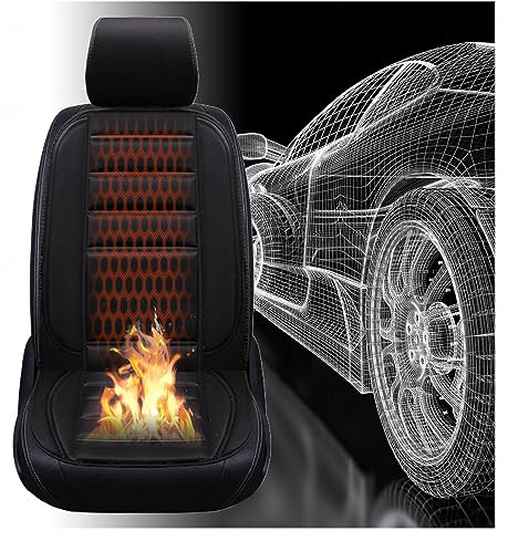 ALIEDA Heizsitz Auto, 12V-USB Heizbare Sitzauflage Auto, Warmer Rutschfester Autositzbezug Mit Heizung, Passend für Die Meisten Autos,Nr.4-2Packung