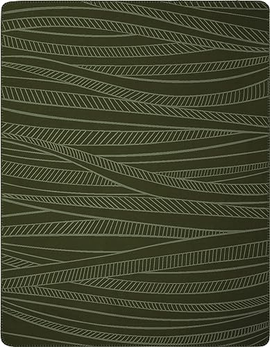 Villeroy & Boch® Wohndecke Willow Olive Green I nachhaltig produziert I grüne Kuscheldecke in 150x200 cm I Made in Germany I Sofa-Decke aus Baumwollmischgewebe I Couchdecke mit Streifen Muster