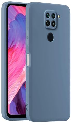 HULLIN Bunte Silikon Handyhülle, Passend für Redmi Note 9 (4G) (6.53) - Lavendelgrau