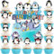 YGCHEN Tortendeko Pinguin Figuren Kuchen Dekoration Weihnachtsfiguren Kuchen Deko Pinguine Cupcake Topper Happy Birthday Cake Topper Miniatur Tierfiguren Geburtstagstorte Weihnachtsschmuck 19 Stück