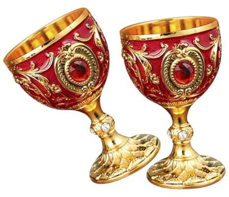 IMIKEYA 2 Pièces Verre à vin européen Coupe de vin de Camping Tasse compacte Verres à vin Coupe de Style européen Tasse à vin Pratique Ancien Verre à Whisky Verre à vin Blanc
