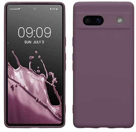 kwmobile Handyhülle für Google Pixel 7a Hülle - weiches Handy Silikon Case - Schutzhülle Cover - Helle Iris