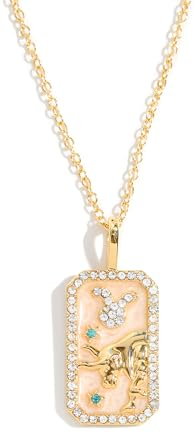 Symretie Gold Sternzeichen Stier Kette,Sternzeichen Anhänger Halskette,Edelstahl Kette mit Sternzeichen,Stier ketten für Damen Mädchen