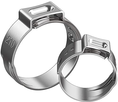 Colliers de serrage de grande taille, 6 pièces, haute qualité, en acier inoxydable 304, Kit d'assortiment de colliers de serrage à une oreille, simple, 76.8,80.0mm